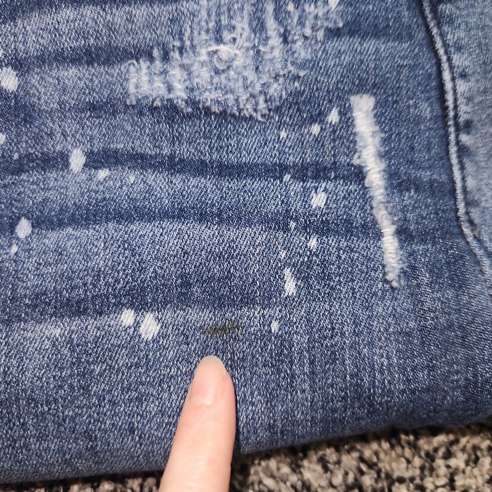 Judy Blue Boyfriend Fit Splatter Paint Ripped Jeans Stretch Women 5/27 Mid Rise - Picture 12 of 12